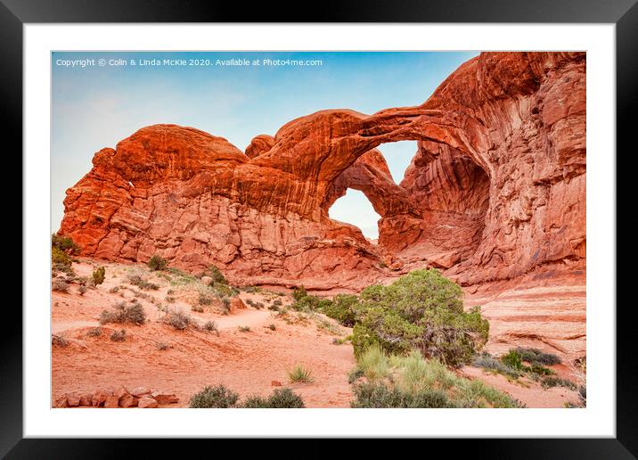 Double Arch, Utah Framed Mounted Print by Colin & Linda McKie