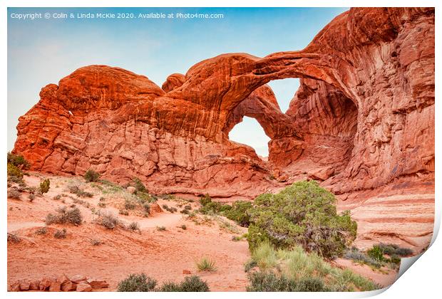 Double Arch, Utah Print by Colin & Linda McKie