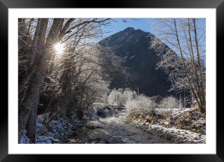 Winter creek Framed Mounted Print by Thomas Schaeffer