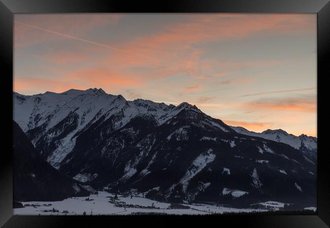 Sunset over austria Framed Print by Thomas Schaeffer