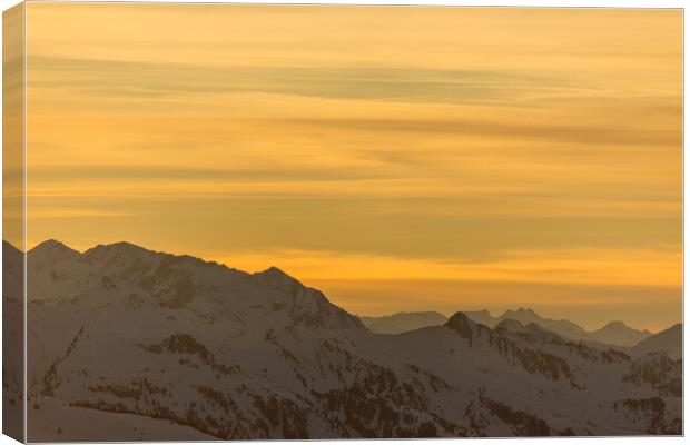 Alpine sunset Canvas Print by Thomas Schaeffer