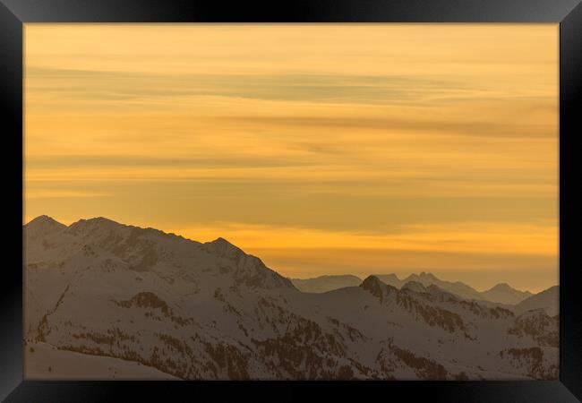 Alpine sunset Framed Print by Thomas Schaeffer