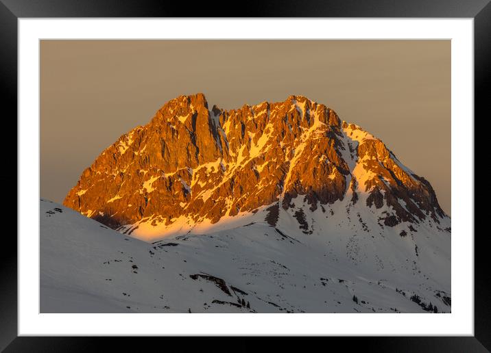 Rettenstein sunset Framed Mounted Print by Thomas Schaeffer