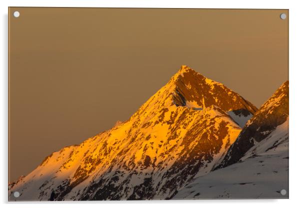 sunset peak Acrylic by Thomas Schaeffer