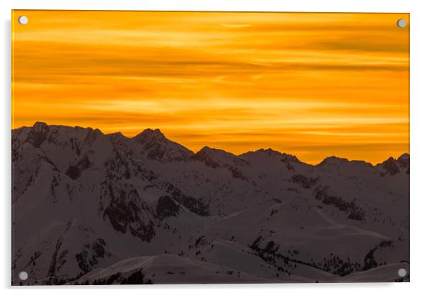 alps sunset mod Acrylic by Thomas Schaeffer