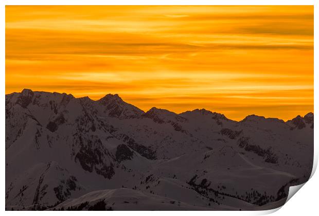 alps sunset mod Print by Thomas Schaeffer