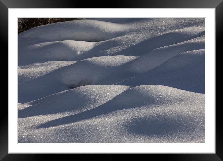 snow shadow Framed Mounted Print by Thomas Schaeffer