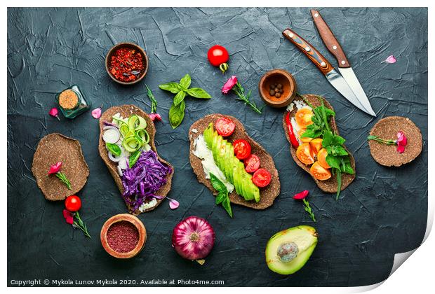 Mexican vegetarian taco Print by Mykola Lunov Mykola