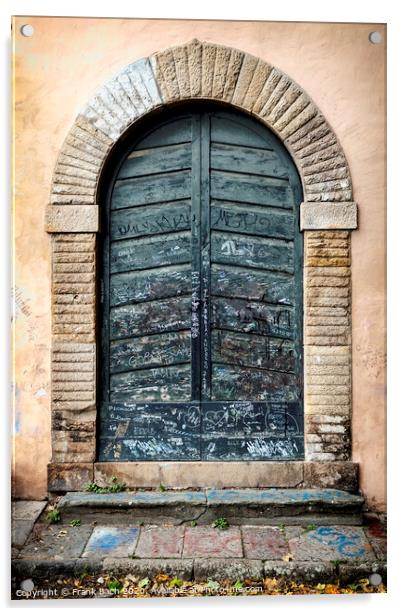 Residential doorway in  Lucca, Tuscany, Italy Acrylic by Frank Bach
