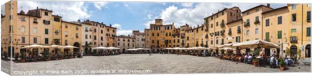 Amphitheater square in Lucca in Tuscany, Italy Canvas Print by Frank Bach