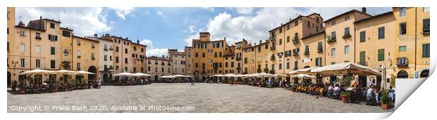 Amphitheater square in Lucca in Tuscany, Italy Print by Frank Bach