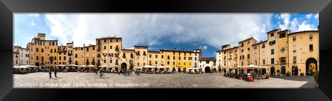 Amphitheater square in Lucca in Tuscany, Italy Framed Print by Frank Bach