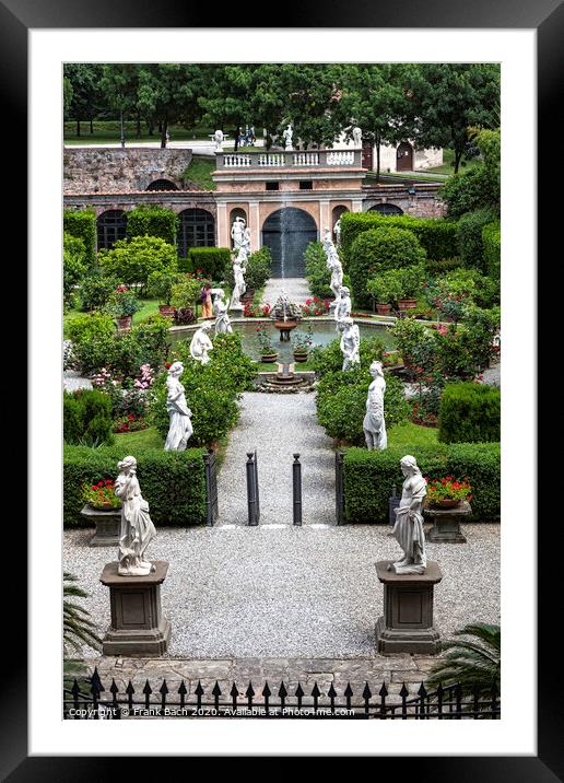 Palazzo Pfanner gardens in Lucca Framed Mounted Print by Frank Bach