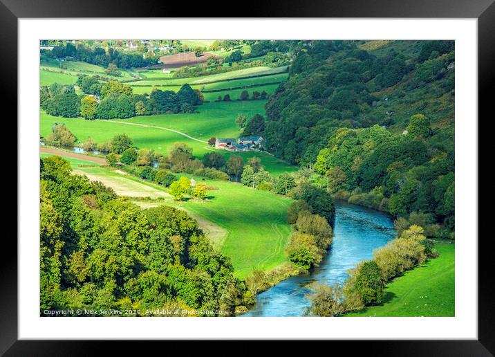 River Wye from Yat Rock in Herefordshire Framed Mounted Print by Nick Jenkins