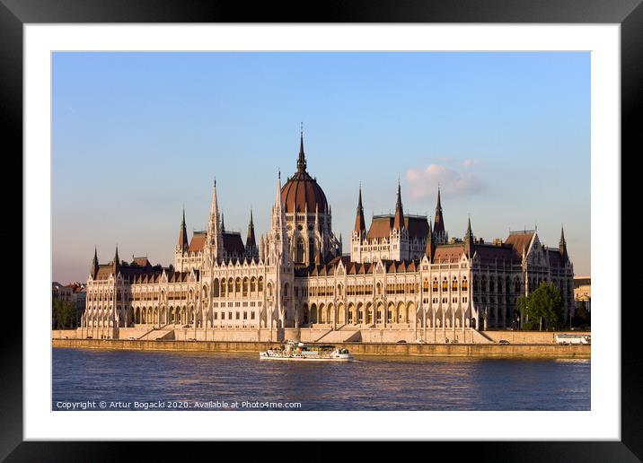 Hungarian Parliament Building in Budapest Framed Mounted Print by Artur Bogacki