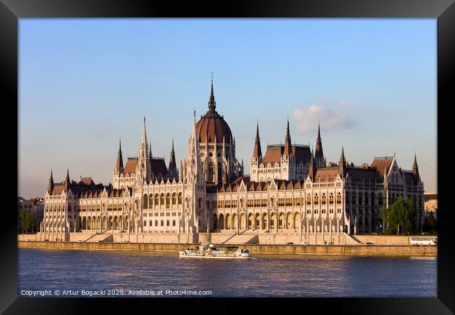 Hungarian Parliament Building in Budapest Framed Print by Artur Bogacki