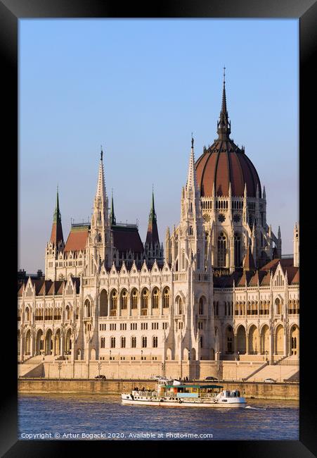Parliament Building in Budapest Framed Print by Artur Bogacki