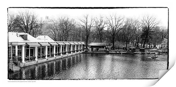 Central Park Boathouse Print by peter tachauer
