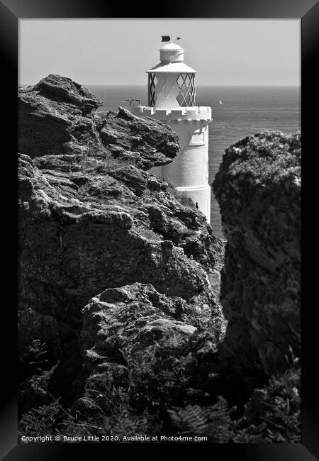 Start Point lighthouse detail Framed Print by Bruce Little