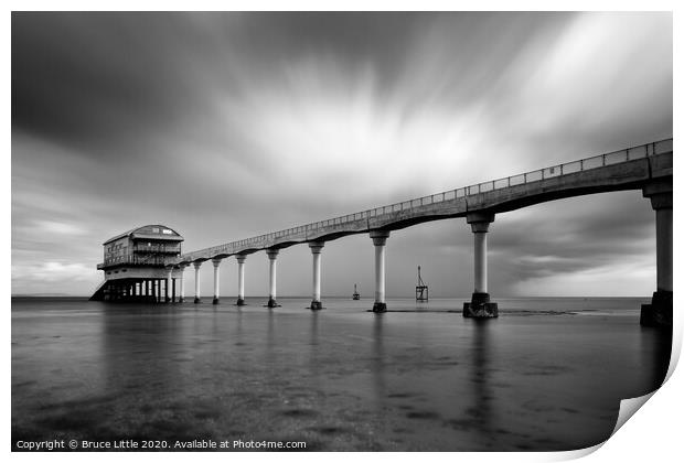 Long exposure of Bembridge lifeboat station Print by Bruce Little