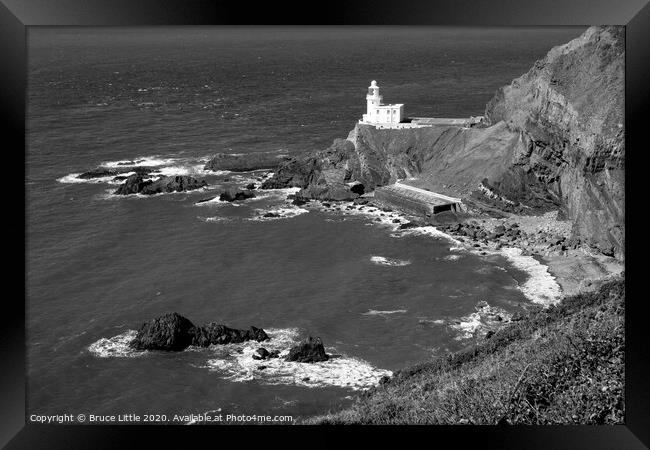 Hartland Point Lighthouse Framed Print by Bruce Little