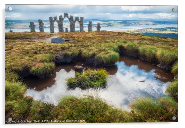 Fyrish Monument and Cromarty Firth Acrylic by Robert Thrift