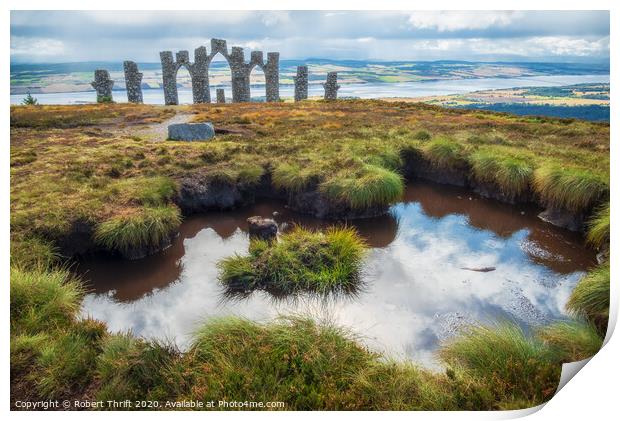Fyrish Monument and Cromarty Firth Print by Robert Thrift