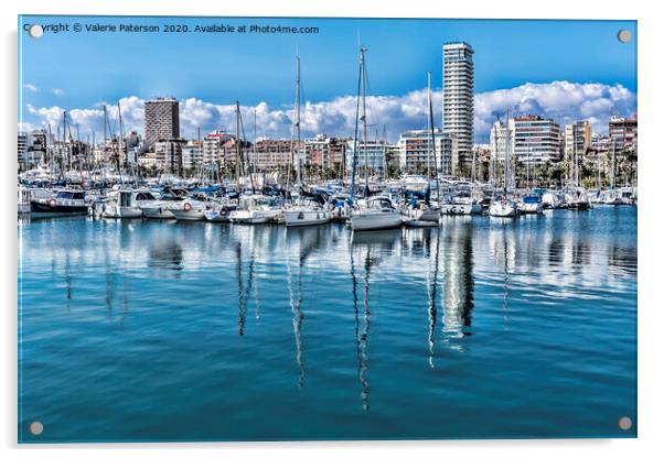 Marina in Alicante  Acrylic by Valerie Paterson