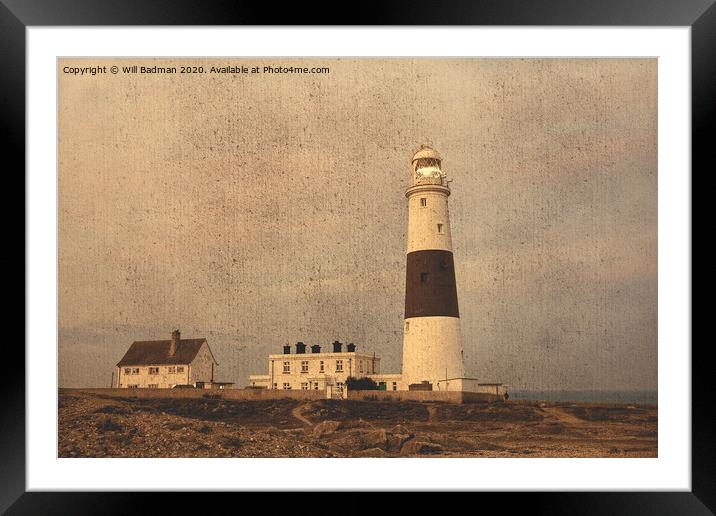 Portland Bill Lighthouse Dorset  Framed Mounted Print by Will Badman