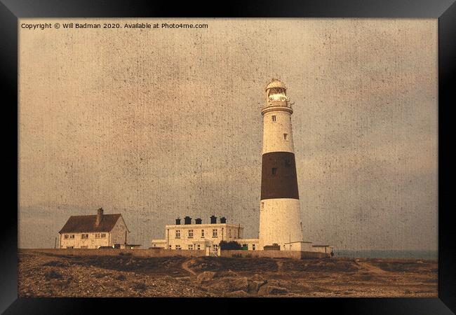 Portland Bill Lighthouse Dorset  Framed Print by Will Badman