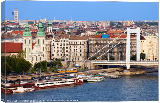 Budapest Cityscape Canvas Print by Artur Bogacki