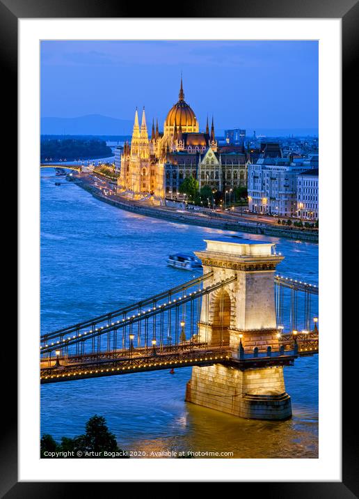 Evening in Budapest Framed Mounted Print by Artur Bogacki