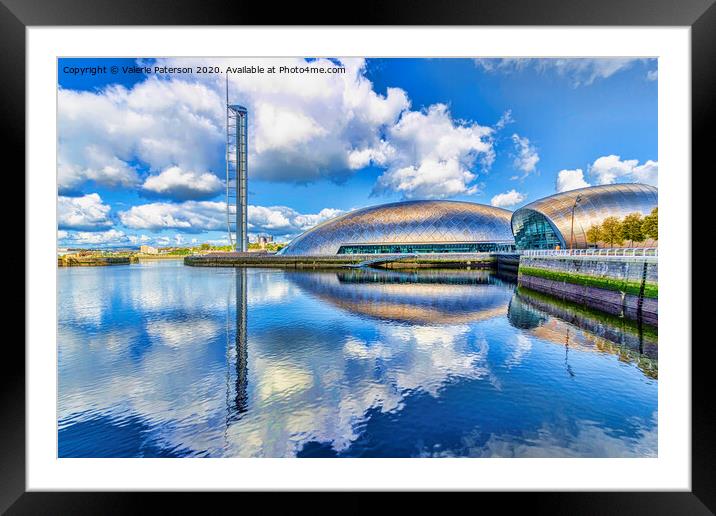 Glasgow Science Centre Framed Mounted Print by Valerie Paterson