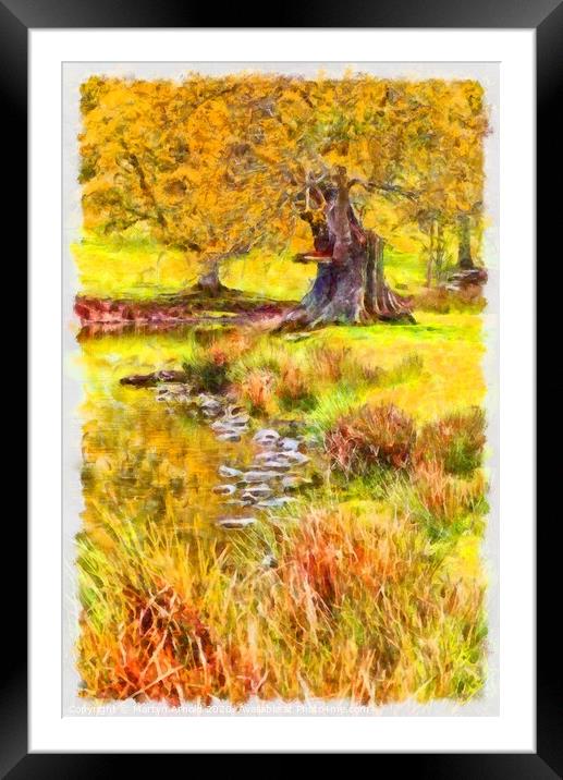 Solitude at the Pond Framed Mounted Print by Martyn Arnold