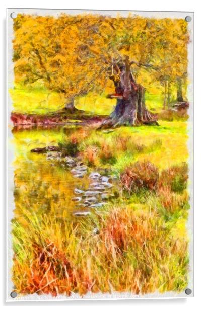 Solitude at the Pond Acrylic by Martyn Arnold