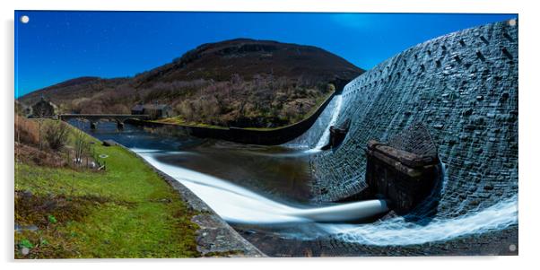 Caban-goch dam Elan Valley Acrylic by Dean Merry