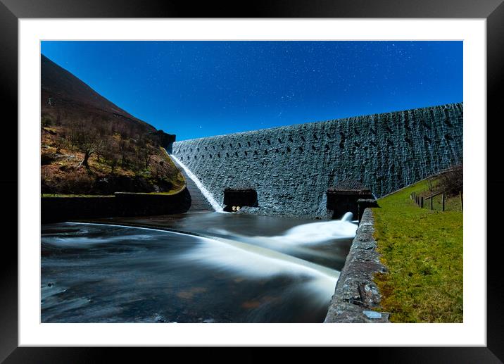 Caban-goch dam Elan Valley Framed Mounted Print by Dean Merry