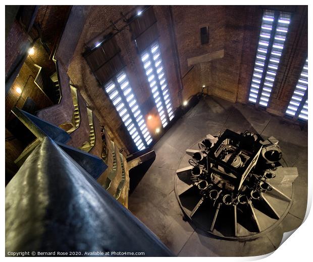 Liverpool Anglican Cathedral bell tower interior Print by Bernard Rose Photography