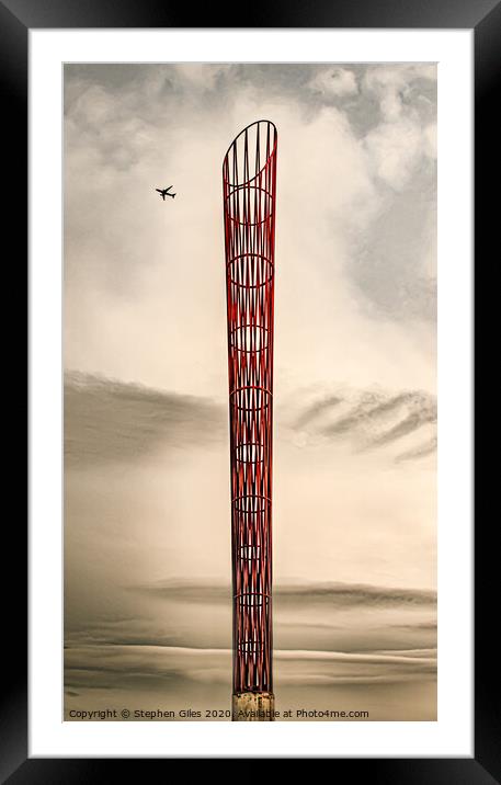 Red tower Framed Mounted Print by Stephen Giles
