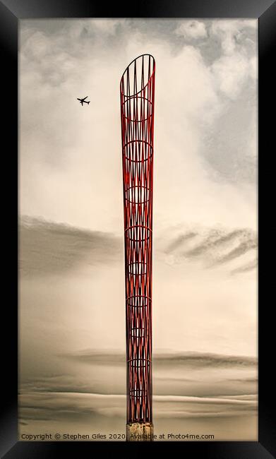Red tower Framed Print by Stephen Giles