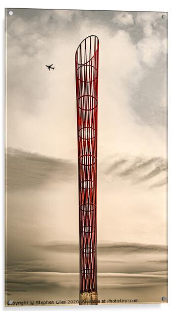 Red tower Acrylic by Stephen Giles