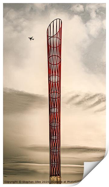 Red tower Print by Stephen Giles