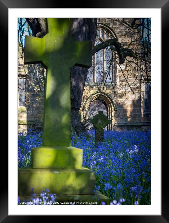 Churchyard blues Framed Mounted Print by kevin cook