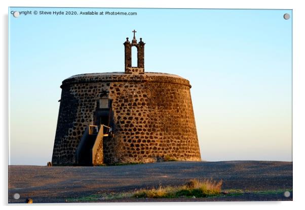 The Castillo de las Coloradas, Playa Blanca, Lanzarote Acrylic by Steve Hyde