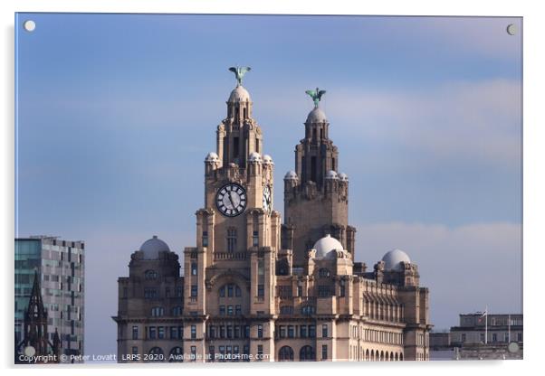 Liver Building, Liverpool Acrylic by Peter Lovatt  LRPS