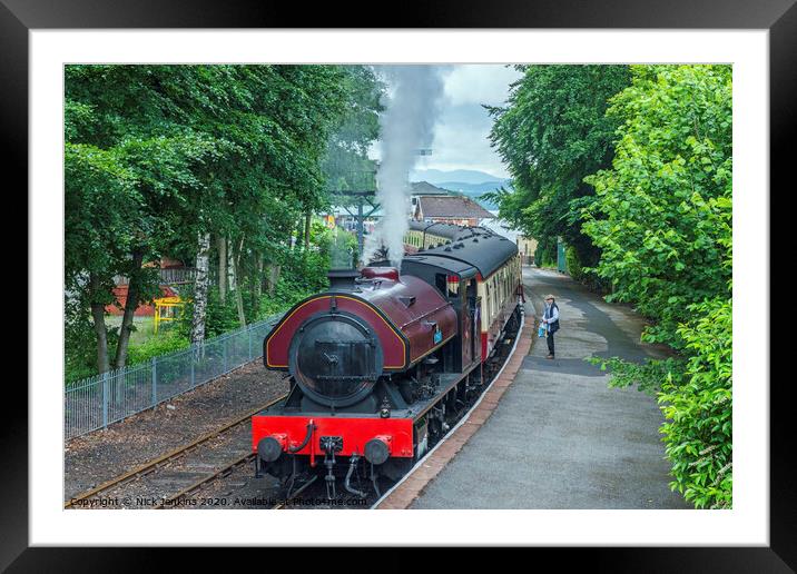 Steam Locomotive Lakeside and Haverthwaite Railway Framed Mounted Print by Nick Jenkins