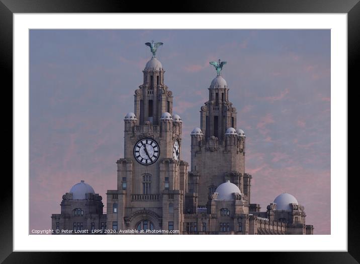 Liver Building, Liverpool Framed Mounted Print by Peter Lovatt  LRPS
