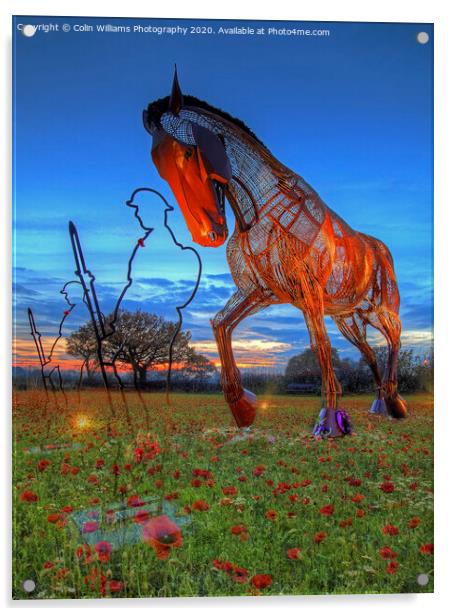 The Featherstone War Horse and A Ghostly Field of  Acrylic by Colin Williams Photography