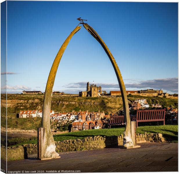 Whalebones of whitby Canvas Print by kevin cook