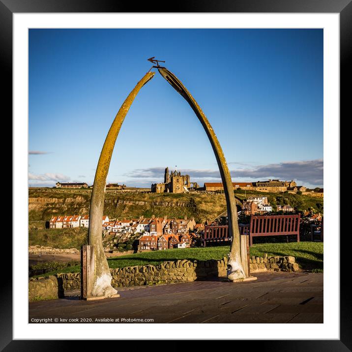 Whalebones of whitby Framed Mounted Print by kevin cook